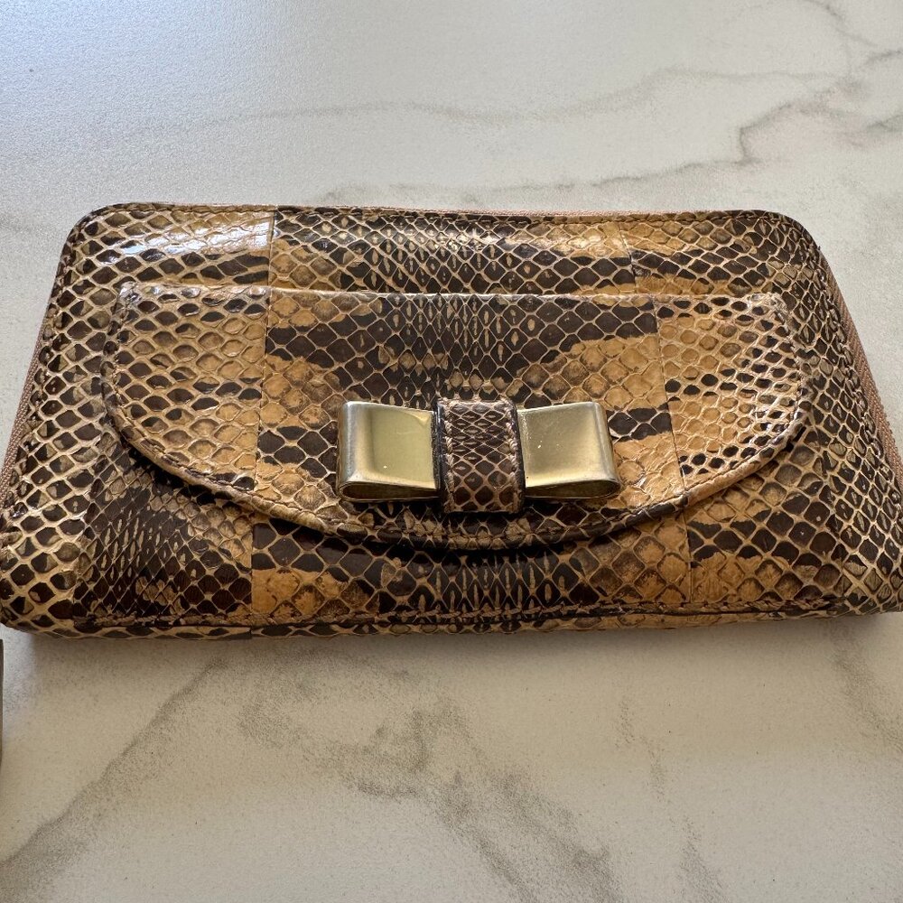 Chloe Zip Around Wallet with front snap pocket